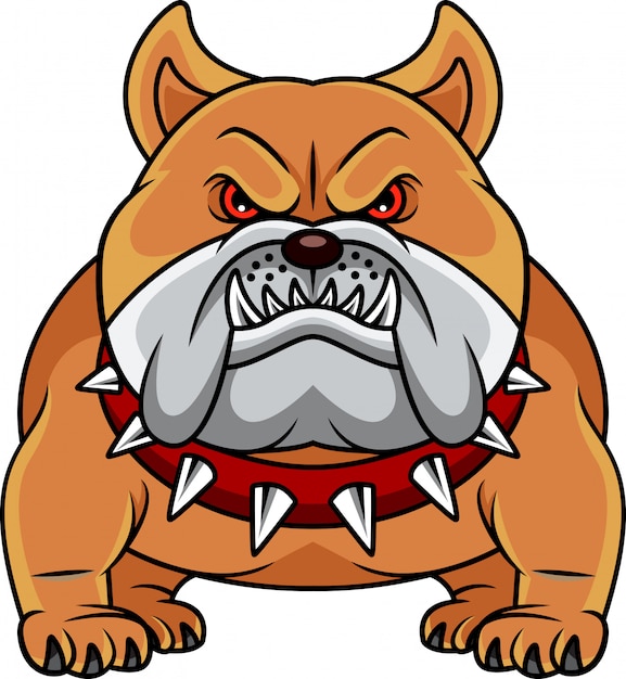 Bulldog De Dibujos Animados Vector Premium