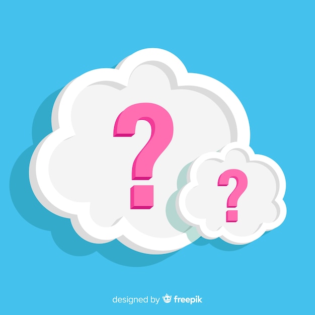 Burbuja de texto flat con signo de interrogación vector gratuito