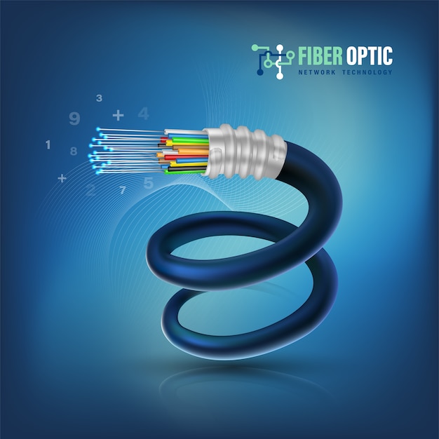 Cable de fibra óptica Vector Premium