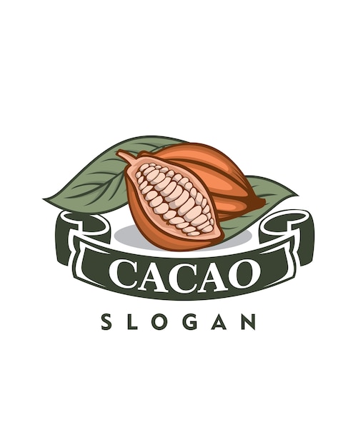 Cacao logo Vector Premium