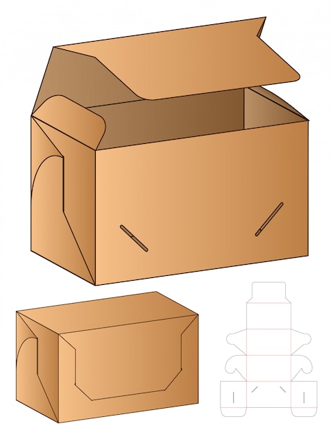 Download Caja de embalaje troquelado diseño de plantilla. | Vector ...