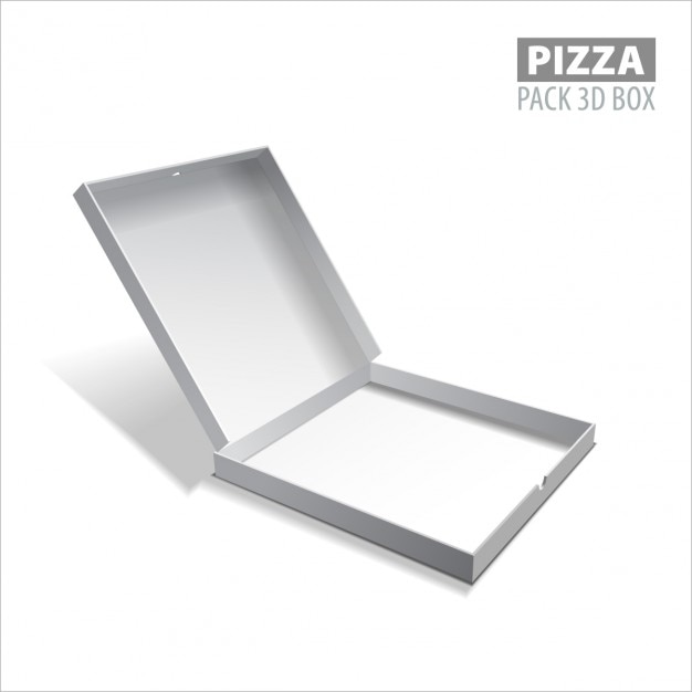 Caja De Pizza Blanca Vector Gratis