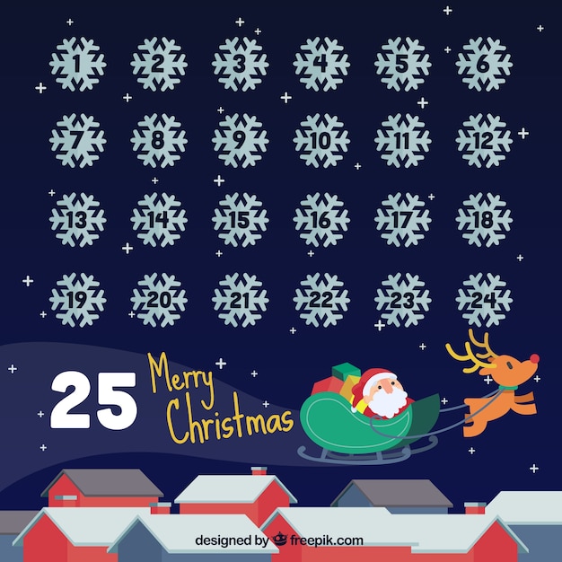 Calendario de Navidad Descargar Vectores gratis
