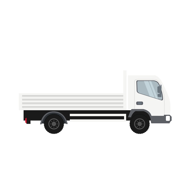 Camion De Carga En Color Blanco Vector Premium