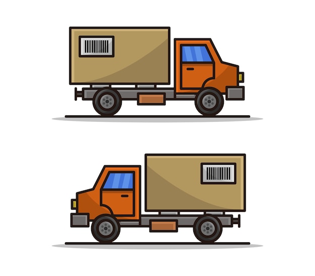 Camion De Reparto De Dibujos Animados Vector Gratis