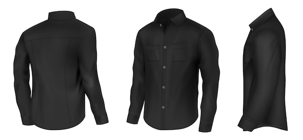 Download Camisa negra clásica para hombre | Vector Gratis