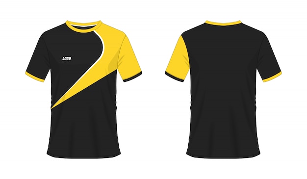 camiseta de futbol amarilla y negra