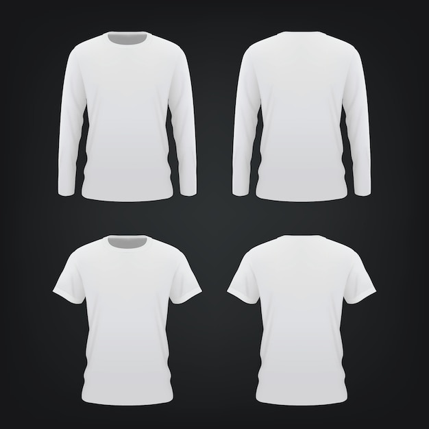 Download Camiseta blanca mock up sobre fondo negro | Vector Premium