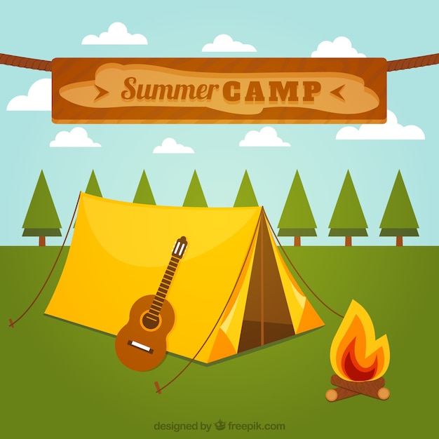 Campamento de verano | Vector Gratis