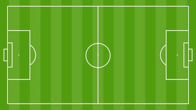 Campo De Fútbol, Ilustración Vectorial | Vector Premium