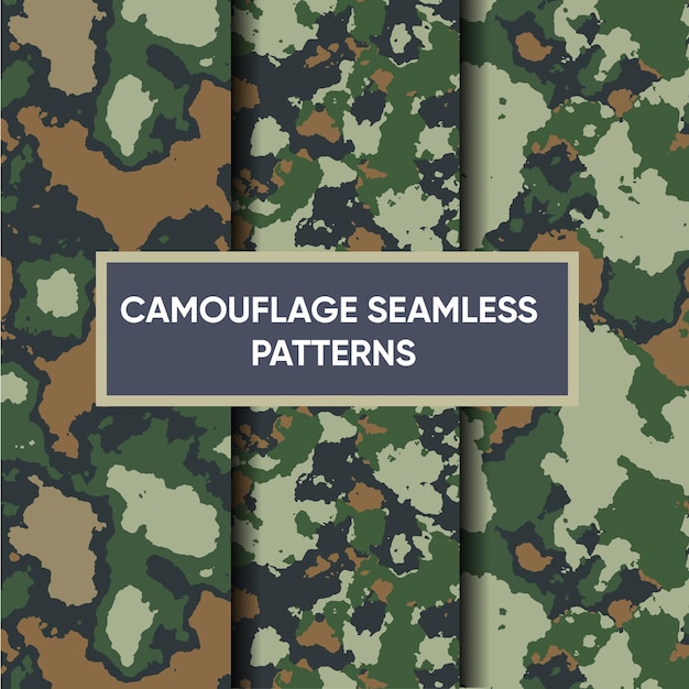 Camuflaje Militar De Patrones Sin Fisuras Vector Premium