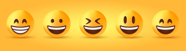 Cara Sonriente Radiante Con Ojos Sonrientes Emoji Sonriente Con La