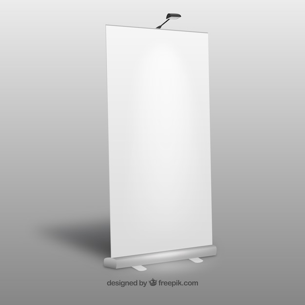 Cartel desplegable en blanco | Vector Gratis