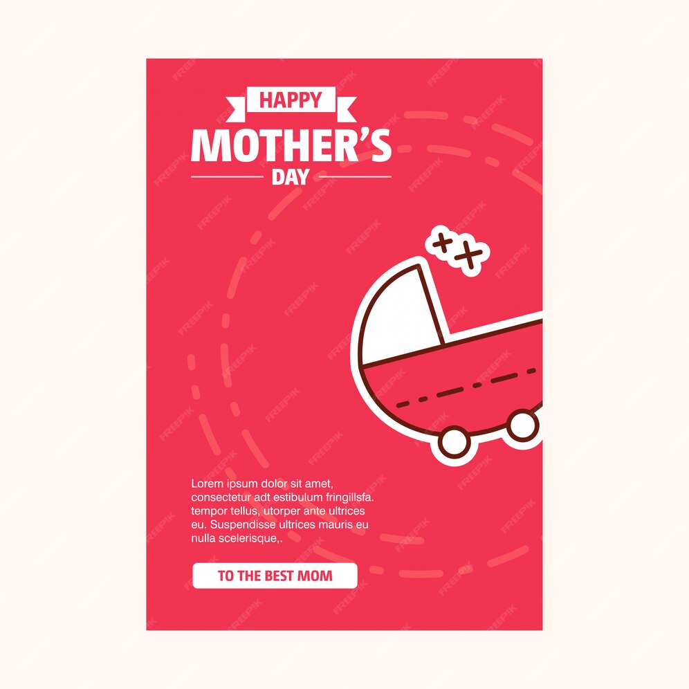 Cartel Del Día De Las Madres Felices Vector Premium