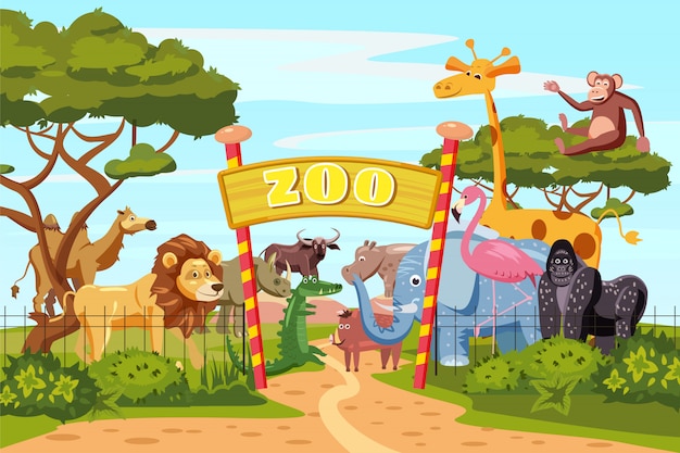 Resultado de imagen de zoo dibujo