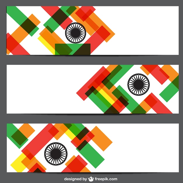 Carteles con los colores de la bandera de la india ...