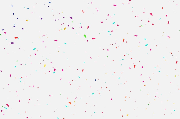 Celebración de confeti de cintas de carnaval. Vector Premium