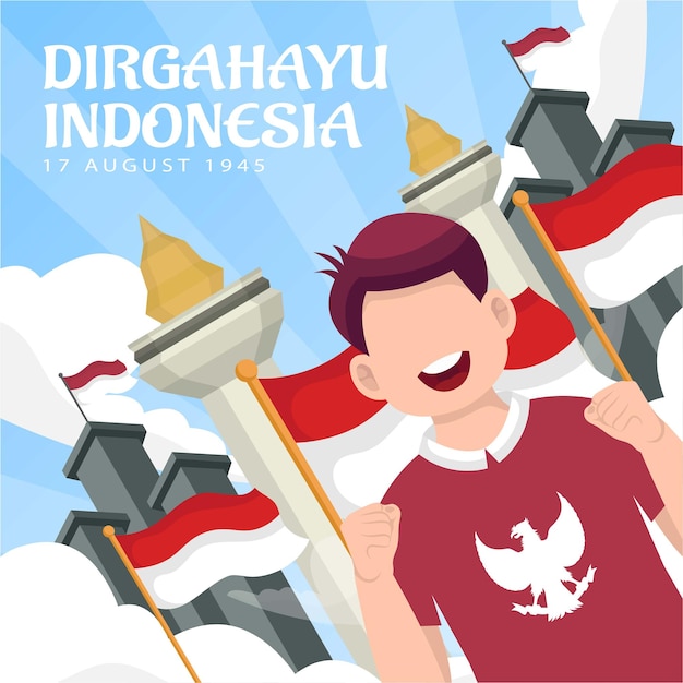 Celebración Del Día De La Independencia De Indonesia El 17 De Agosto Dirgahayu Republik 1673
