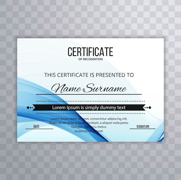 Certificado De Plantilla Premium Diploma De Premios Vector Premium