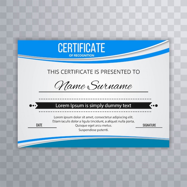 Certificado De Plantilla Premium Premios Diploma Con Diseño De