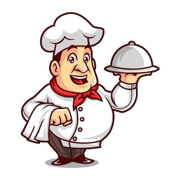 Chef Mascot Design Vector Premium 