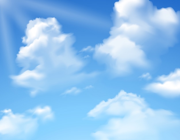 Cielo Con Nubes Vector Gratis