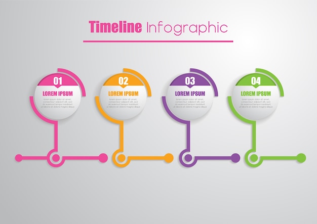 Circulos De Plantilla De Linea De Tiempo De Infografia Vector Sexiz Pix 1126