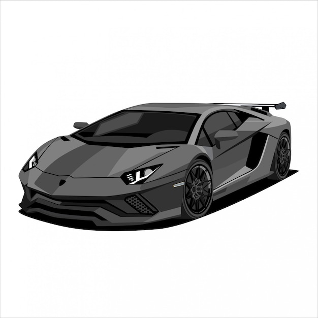 Coche De Carreras Gris Ilustraci N De Coche Deportivo Vector Premium