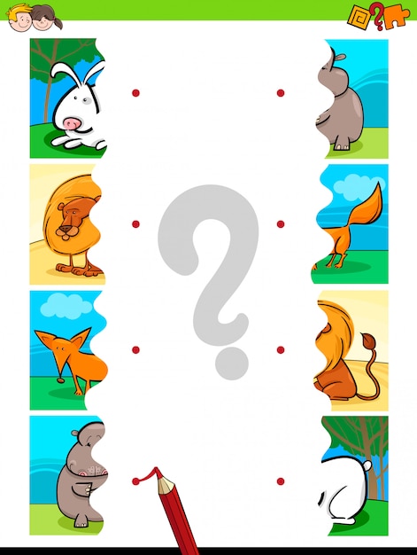 rompecabezas de animales animados