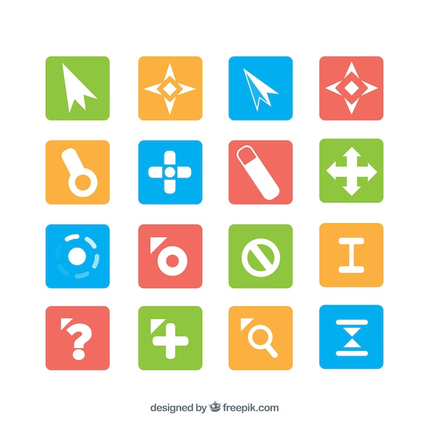 Conjunto De Cursors Flat Vector Gratis 2642