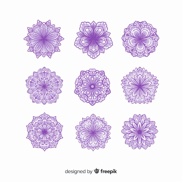 Colección Adorable De Flores Dibujadas A Mano | Vector Gratis