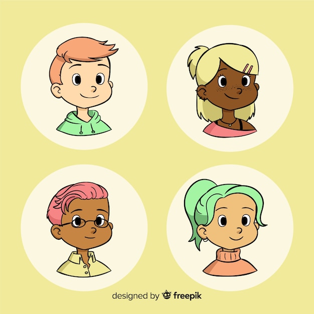 Colecci N Avatares De Personas Dibujos Animados Vector Gratis