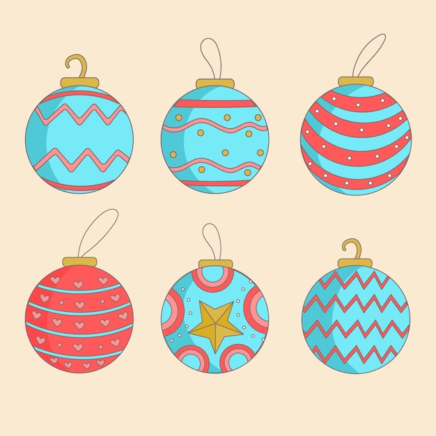 Colección De Bolas De Navidad | Vector Gratis