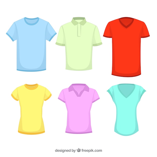 camisetas de colores
