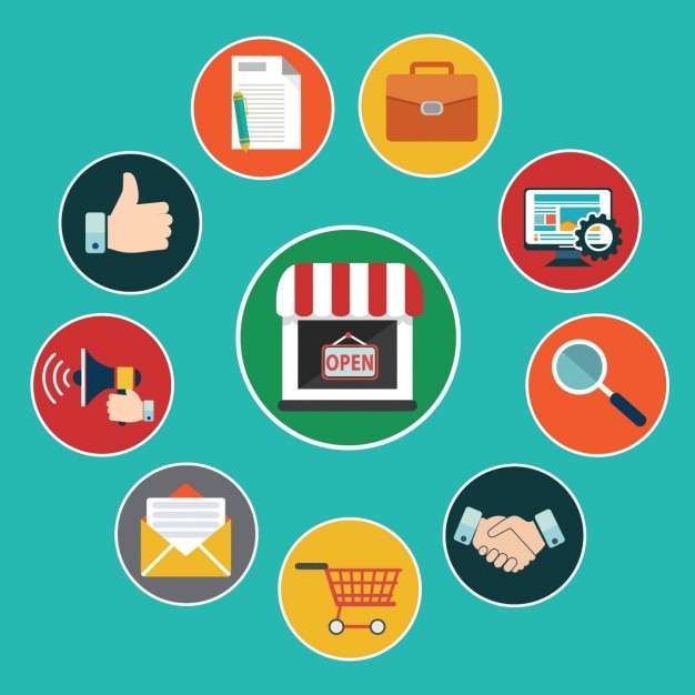 Colección, comercio electrónico Vector Gratis Colección, comercio electrónico Vector Gratis