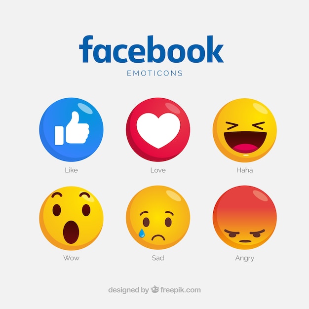 ColecciÃ³n de emoticonos de facebook con caras diferentes