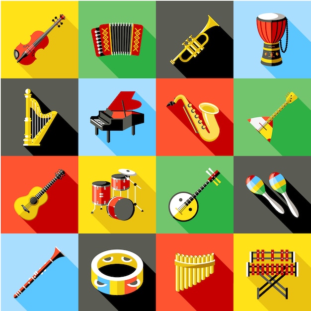 Colección de instrumentos de música | Descargar Vectores gratis