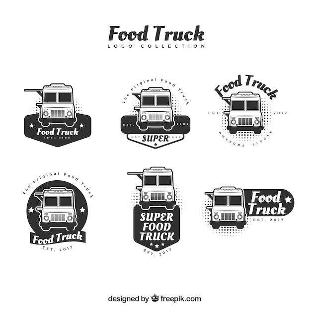 Download Colección de logos de food truck con estilo profesional ...