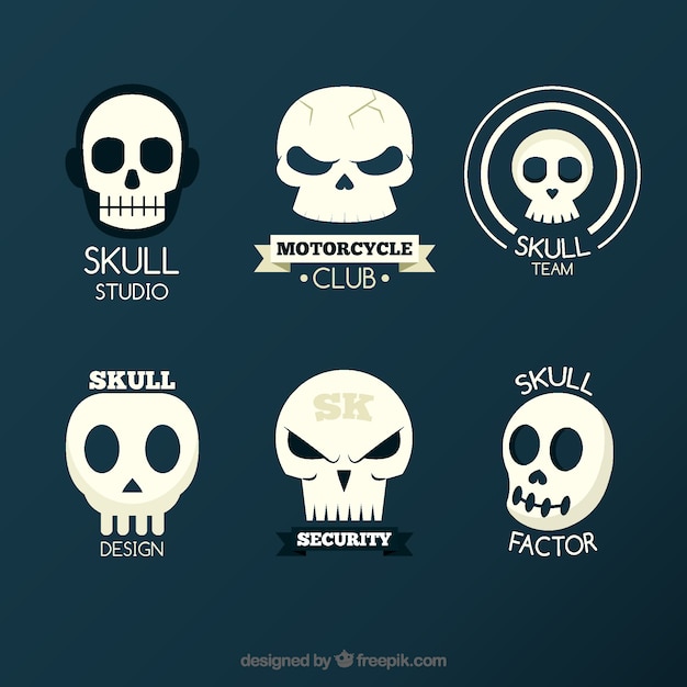 Colección De Logotipos De Calaveras | Descargar Vectores Gratis