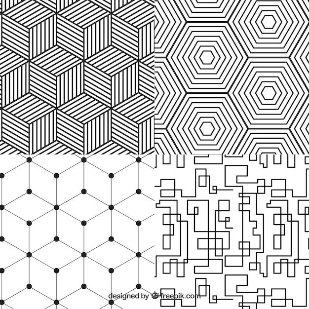 Colecci N De Patrones Geometricos Descargar Vectores Premium