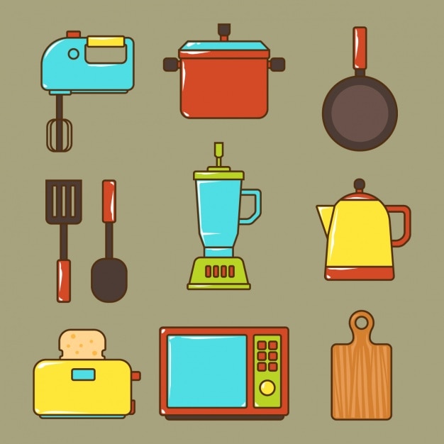 Colecci N De Elementos De Cocina Vector Gratis