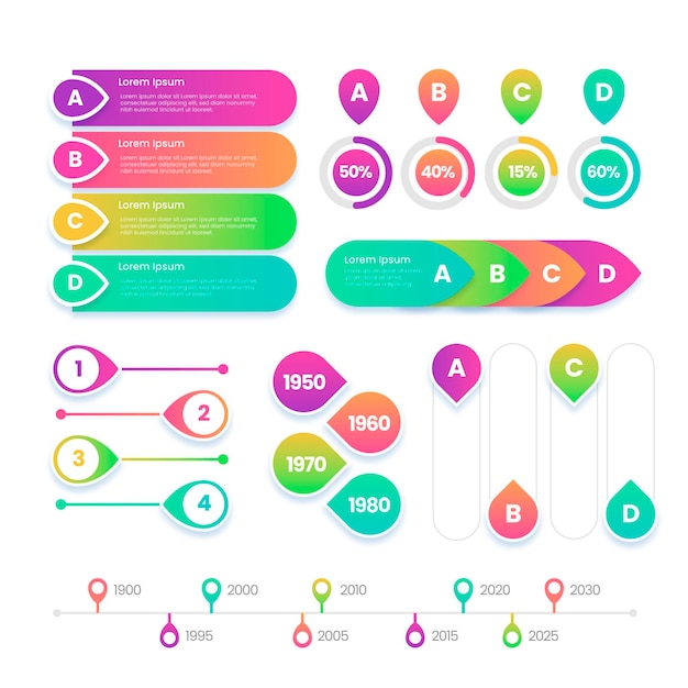 Colecci N De Elementos De Infograf A Realista Vector Gratis 3304 The