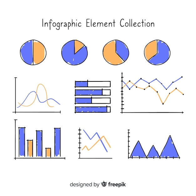 Colecci N De Elementos Infogr Ficos Dibujados A Mano Vector Gratis