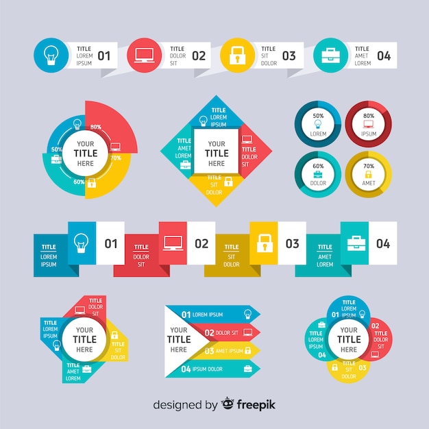 Colecci N De Elementos Infogr Ficos Planos Vector Gratis