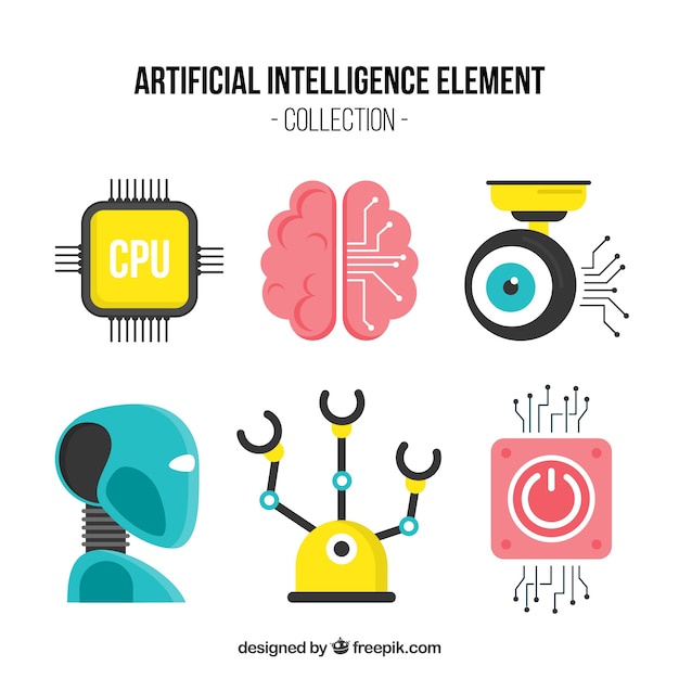 Colecci N De Elementos De Inteligencia Artificial En Estilo Plano Vector Gratis