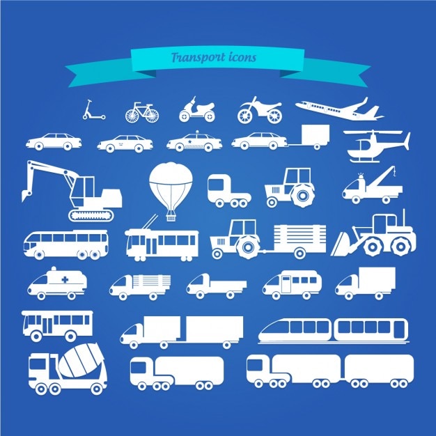 Colección De Iconos De Transporte Vector Gratis 2677