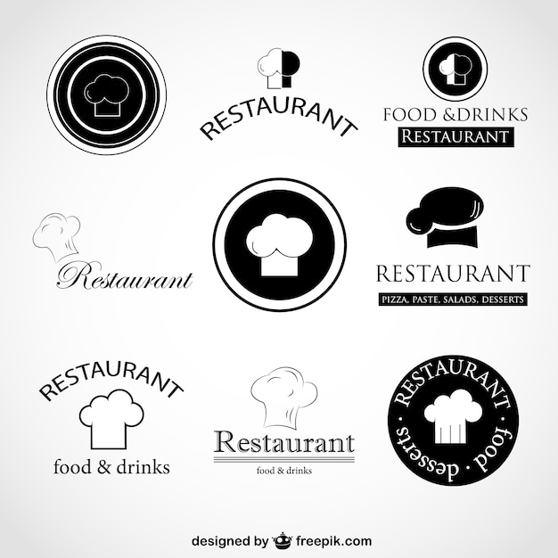 Colección de logos de restaurante | Vector Gratis