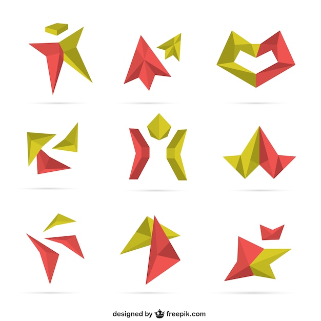 Colección de logotipos en 3d | Vector Gratis