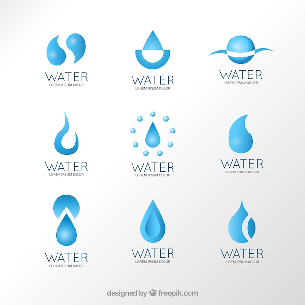 Colecci N Logotipos Agua Vector Gratis