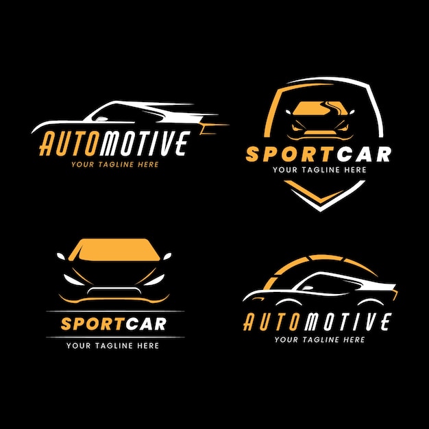 Colecci n de logotipos de autos  planos Vector Gratis